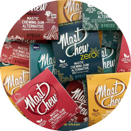 Mastic Chewing Gum Alternative – Assorted Box (12 × 8 Pieces)