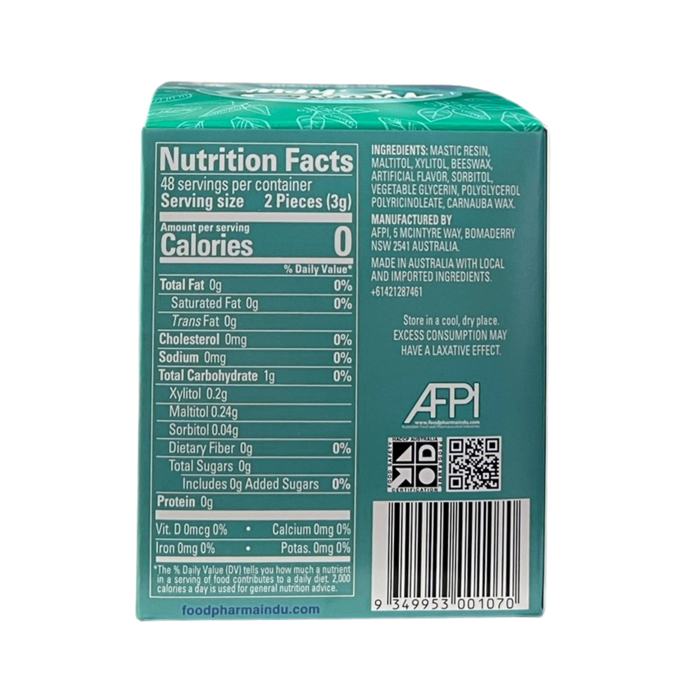 Mastic Chewing Gum Alternative – Mint Sleeve Pack