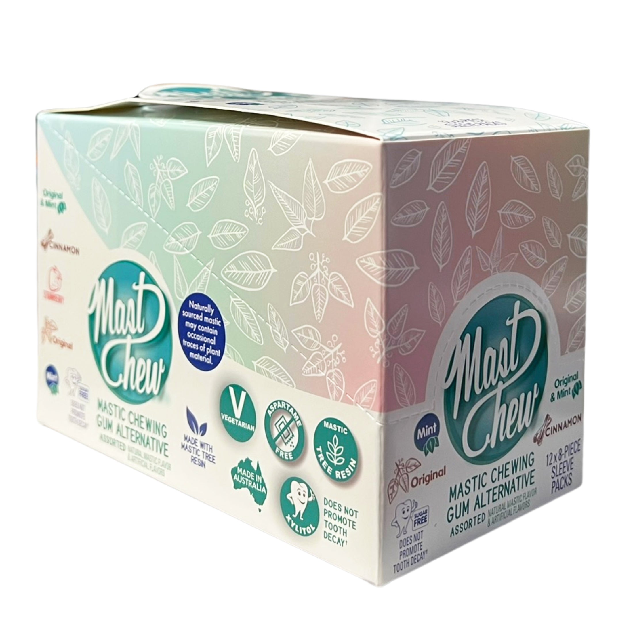 Mastic Chewing Gum Alternative – Assorted Box (12 × 8 Pieces)