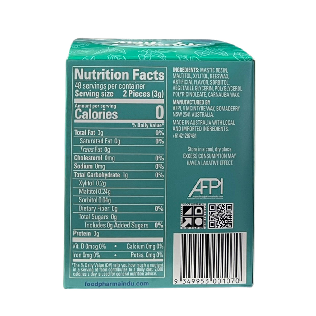 Mastic Chewing Gum Alternative – Mint Blister Pack (16 Pieces)